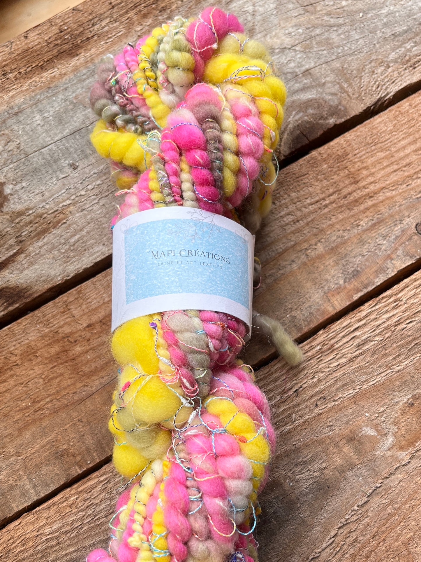 Fil Artistique Fuchsia Jaune
