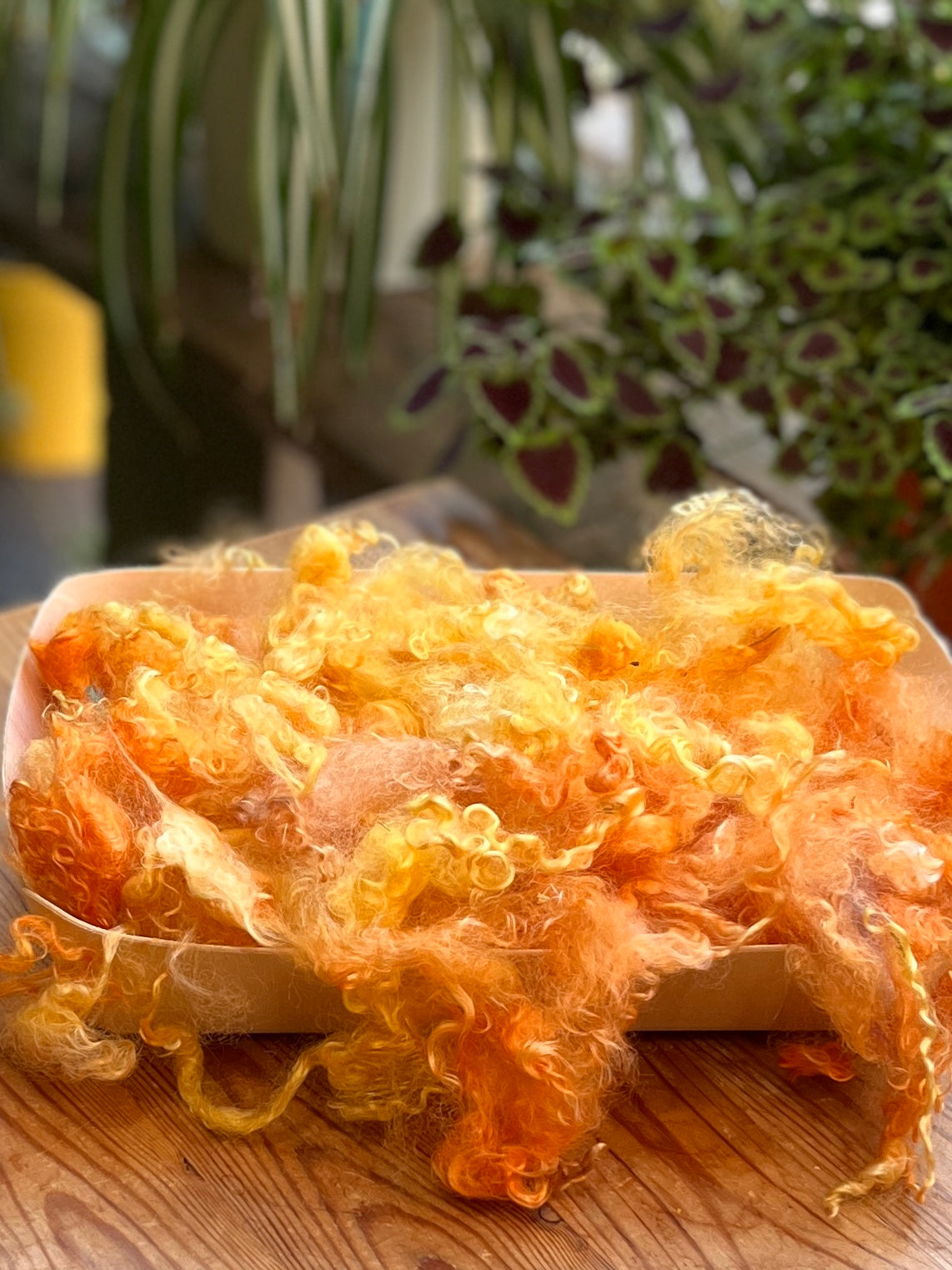 Mohair teint à la main
