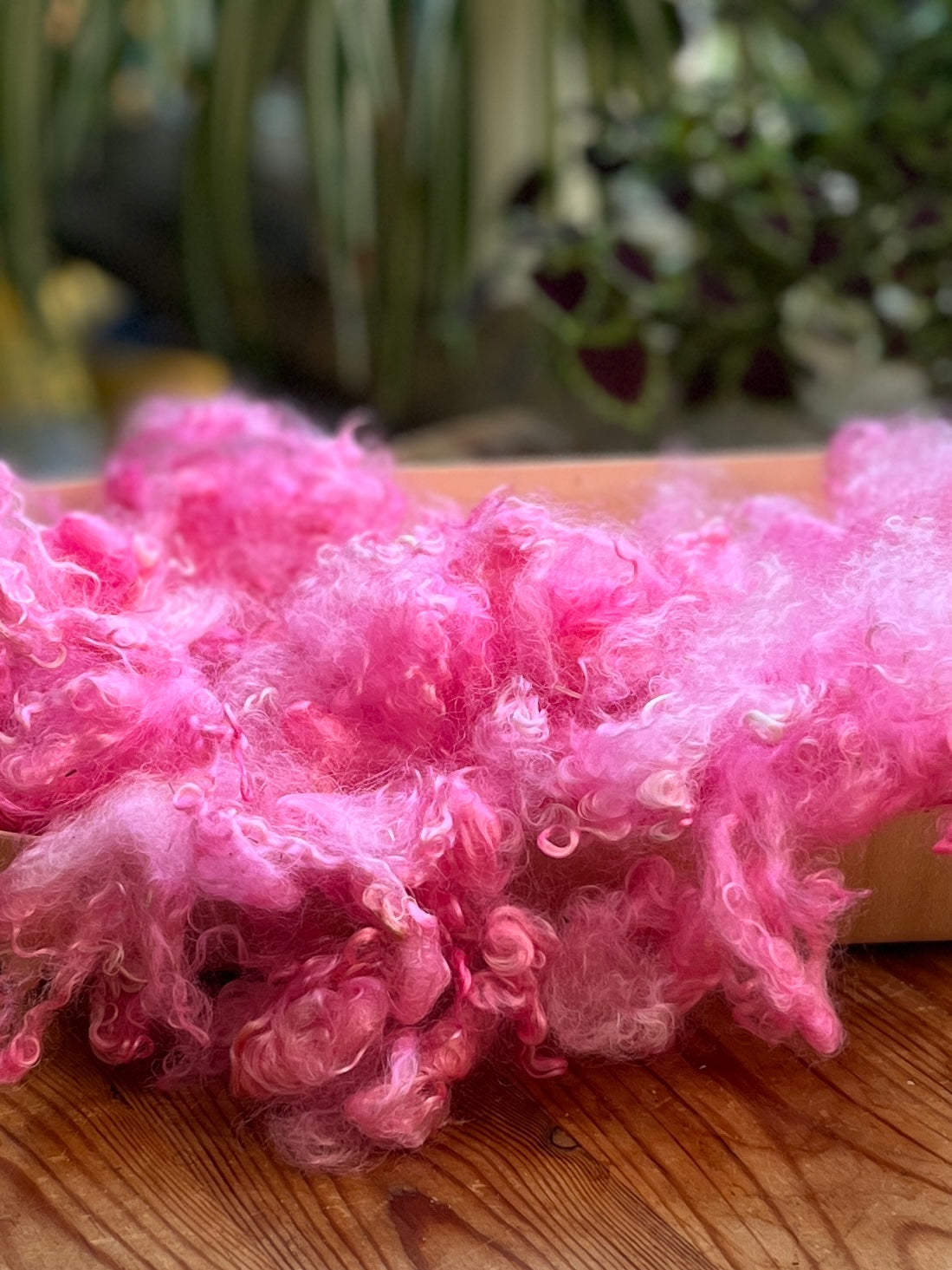 Mohair teint à la main